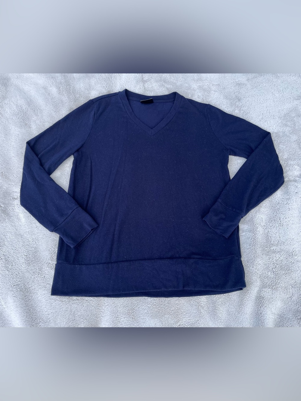 Navy 32 Degrees Heat Long Sleeve V-Neck Shirt Women’s Size S